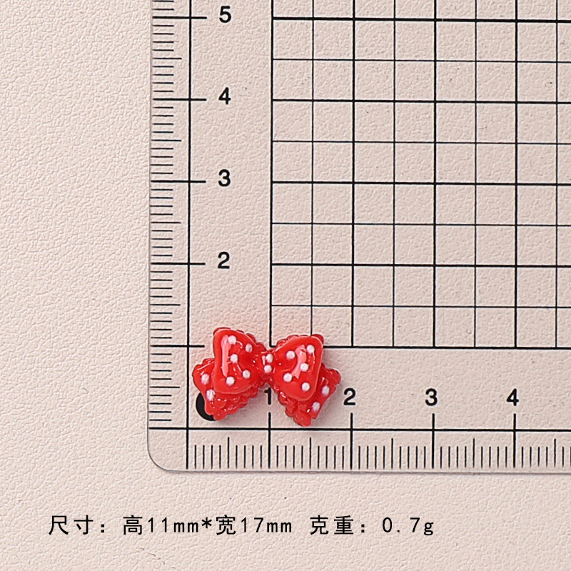 10szt Kawaii Pink Dot Bow DIY  – Phone Accessories Clipart recenzja i cena